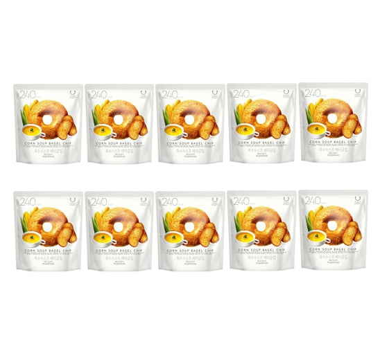 10 x DELIGHT PROJECT Corn Soup Bagel Chip 55g from Korea