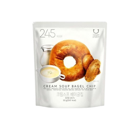 10 x DELIGHT PROJECT Cream Soup Bagel Chip 55g from Korea