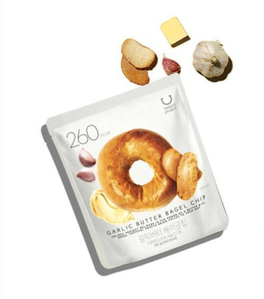 10 X DELIGHT PROJECT Garlic Butter Bagel Chip 60g from Korea