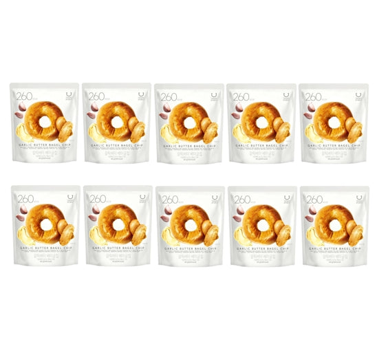 10 X DELIGHT PROJECT Garlic Butter Bagel Chip 60g from Korea