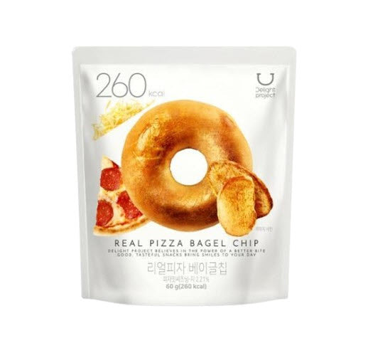DELIGHT PROJECT Real Pizza Bagel Chip 60g (5EA) + Corn Soup Bagel Chip 55g (5EA) from Korea