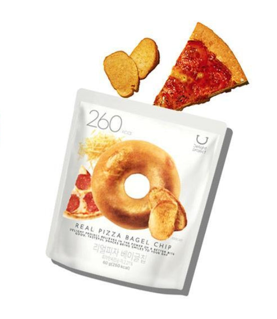DELIGHT PROJECT Real Pizza Bagel Chip 60g (5EA) + Corn Soup Bagel Chip 55g (5EA) from Korea