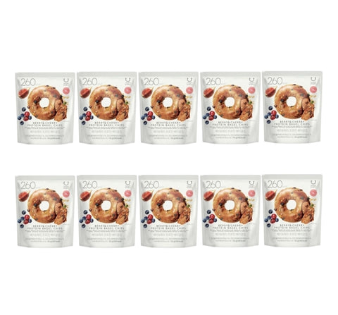 10 x DELIGHT PROJECT Berry & Cherry Protein Bagel Chips 55g from Korea
