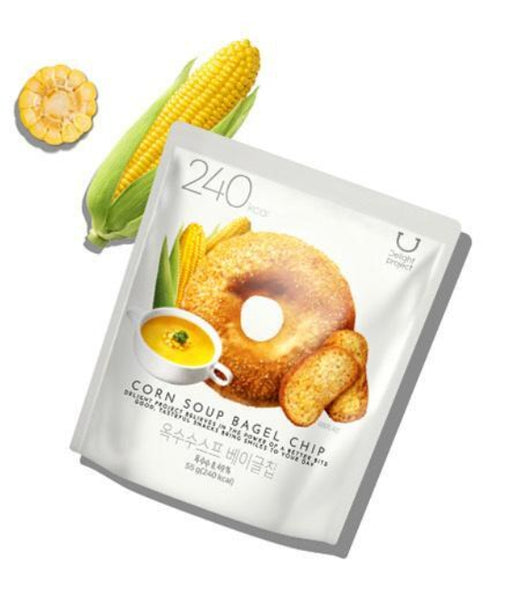 DELIGHT PROJECT Real Pizza Bagel Chip 60g (5EA) + Corn Soup Bagel Chip 55g (5EA) from Korea