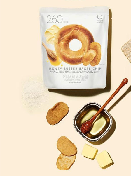 10 x DELIGHT PROJECT Honey Butter Bagel Chip 60g from Korea