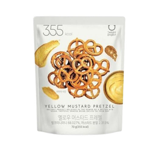 DELIGHT PROJECT Onion Cheese Pretzel 70g(4EA) + Butter Garlic Pretzel 70g(3EA) + Yellow Mustard Pretzel 70g(3EA) from Korea
