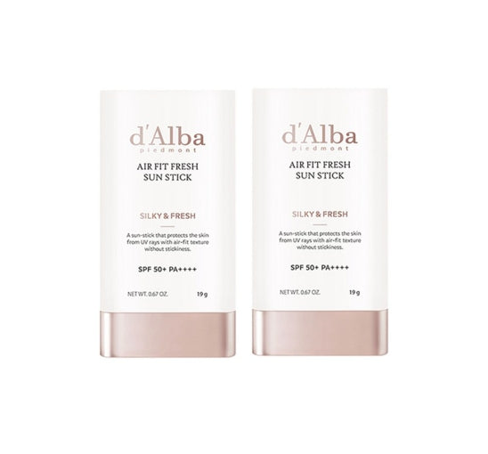 2 X D'Alba Air Fit Fresh Sun Stick 19g from Korea by d'Alba