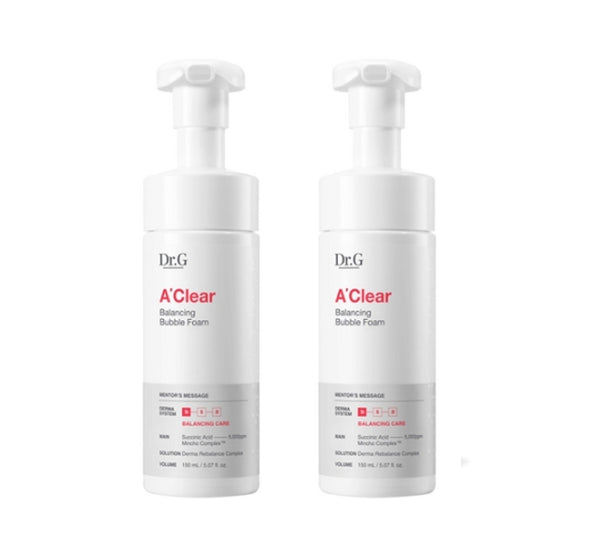 2 x Dr.G A-Clear Balancing Bubble Foam 150ml from Korea by Dr.G
