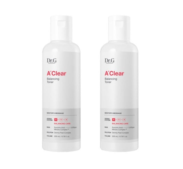 2 x Dr.G A-Clear Balancing Toner 200ml from Korea