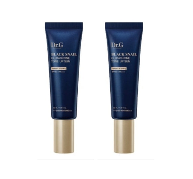 2 x Dr.G Black Snail Glutathione Tone Up Sun 50ml, SPF50+ / PA++++ from Korea by Dr.G