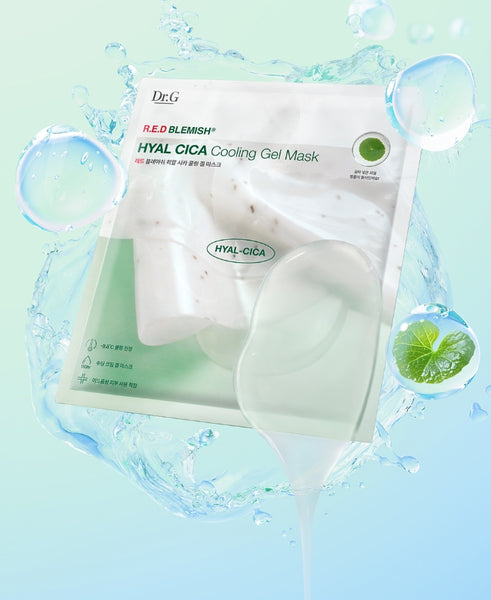 10 x Dr.G R.E.D Blemish HYAL CICA Cooing Gel Mask 27g from Korea