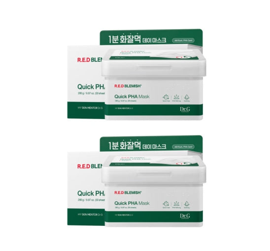 2 x Dr.G R.E.D Blemish Quick PHA Mask 30 Sheets from Korea by Dr.G