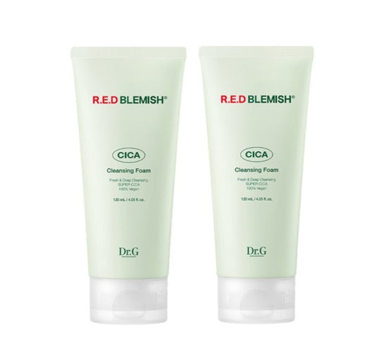 2 x Dr.G Red Blemish Cica Cleansing Foam 120ml from Korea_CL by Dr.G