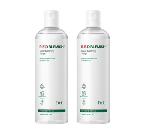 2 x Dr.G Red Blemish Clear Soothing Toner 500ml from Korea