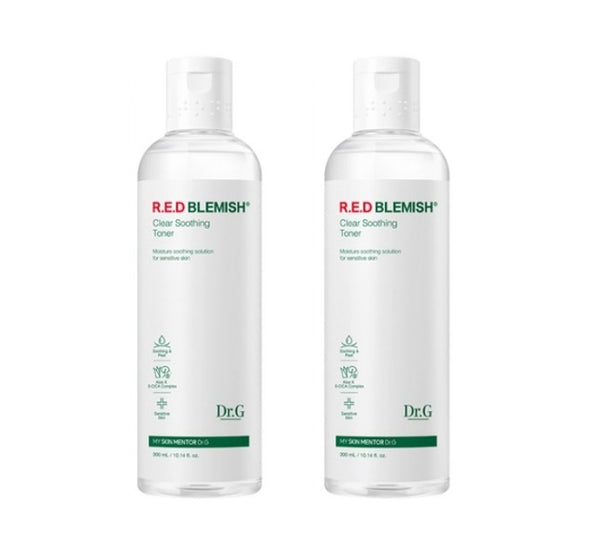 2 x Dr.G Red Blemish Clear Soothing Toner 300ml from Korea