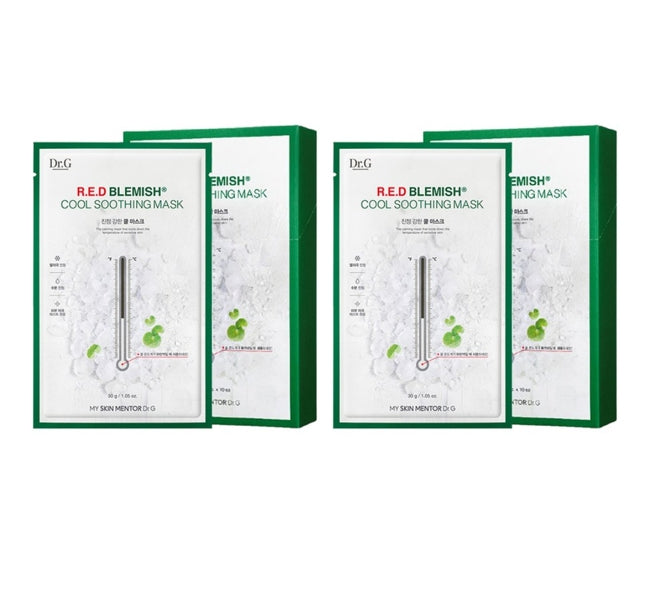 2 x Dr.G Red Blemish Cool Soothing Mask 1 Pack (10 Sheets) from Korea by Dr.G