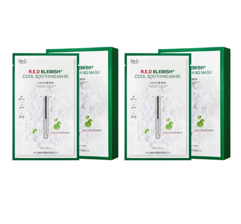 2 x Dr.G Red Blemish Cool Soothing Mask 1 Pack (10 Sheets) from Korea by Dr.G