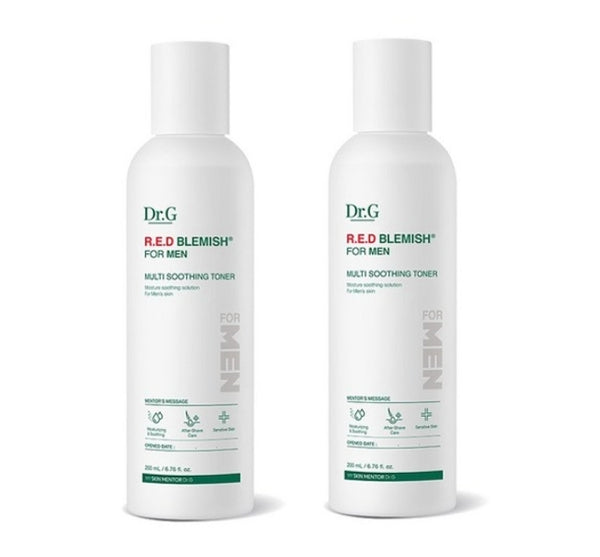 2 x [MEN] Dr.G Red Blemish for Men Multi Soothing Toner 200ml from Korea by Dr.G