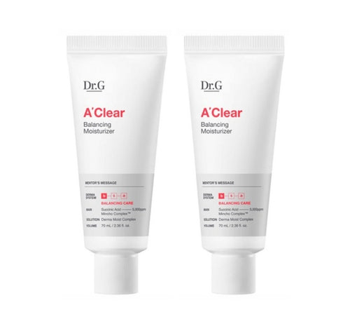 2 x Dr.G A-Clear Balancing Moisturizer 70ml from Korea by Dr.G