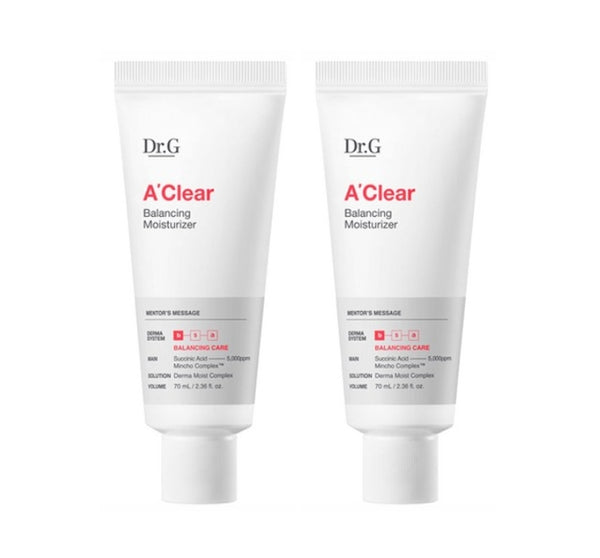 2 x Dr.G A-Clear Balancing Moisturizer 70ml from Korea by Dr.G