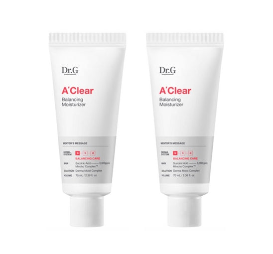 2 x Dr.G A'clear Balancing Moisturizer 70ml from Korea