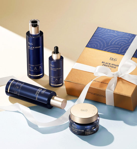 Dr.G Black Snail Prestige Toner, Emulsion, Cream and Ampoule Set (4 Items) from Korea by Dr.G