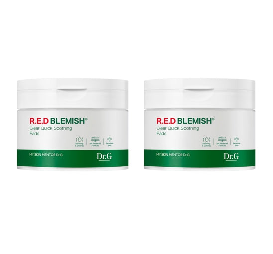 2 x Dr.G R.E.D Blemish Clear Quick Soothing Pads, 70 Pads from Korea