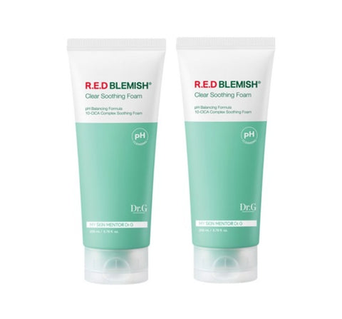 2 X Dr.G R.E.D Blemish Clear Soothing Foam 200ml from Korea by Dr.G