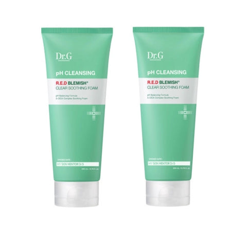 2 x Dr.G ph Cleansing Red Blemish Clear Soothing Foam 200ml from Korea
