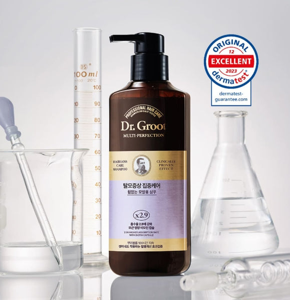 Dr.Groot Intensive Care Multi-Perfection Hair Loss Control Shampoo for Thin Hair 400ml + Treatment 100ml from Korea by Dr.Groot