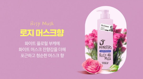 Dr. Groot J Monsters Shampoo Rosy Musk 400g (Scalp Purifying & Volume) from Korea