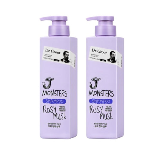 2 x Dr. Groot J Monsters Shampoo Rosy Musk 400g (Scalp Purifying & Volume) from Korea