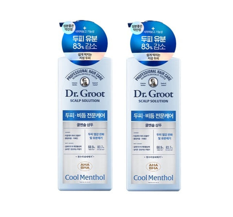 2 x Dr. Groot Professional Hair Care Scalp Solution Cool Menthol Shampoo 700ml from Korea