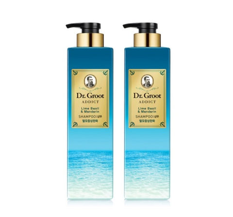 2 x Dr. Groot Addict Shampoo Lime Basil & Mandarin 680ml from Korea