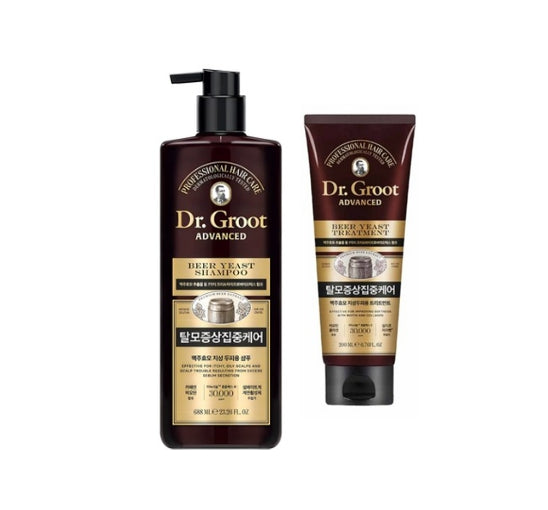 Dr.Groot Advanced Beer Yeast Shampoo 688ml + Treatment 200ml for Oily Scalp Intensive care for Hair Loss from Korea by Dr.Groot