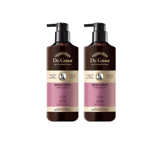 2 X Dr.Groot Intensive Care Multi-Perfection Hair Loss Control Shampoo for Fizzy Hair 400ml from Korea by Dr.Groot