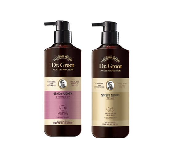 Dr.Groot Intensive Care Multi-Perfection Hair Loss Control Shampoo for Fizzy Hair 400ml + Conditioner 400ml from Korea by Dr.Groot