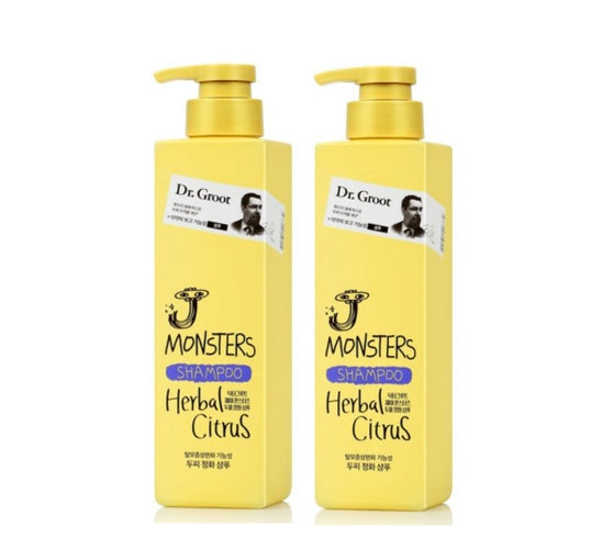 2 x Dr. Groot J Monsters Shampoo Herbal Citrus 385ml (Scalp Purifying & Volume) from Korea