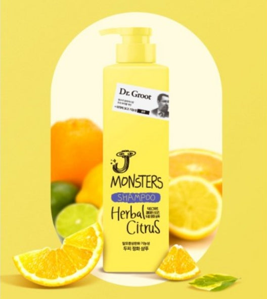 Dr. Groot J Monsters Shampoo Herbal Citrus 385ml (Scalp Purifying & Volume) from Korea