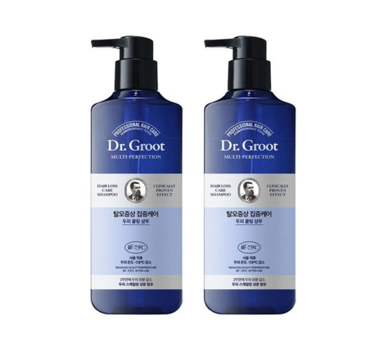 2 x Dr. Groot Multi-Perfection Intensive Care Hair Loss Control Scalp Cooling Shampoo 400ml from Korea