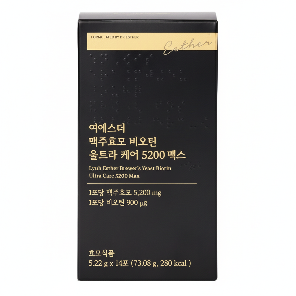 ESTHER FORMULA Lyuh Esther Brewer's Yeast Biotin Ultra Care 5200 Max (5.22g x 14) from Korea