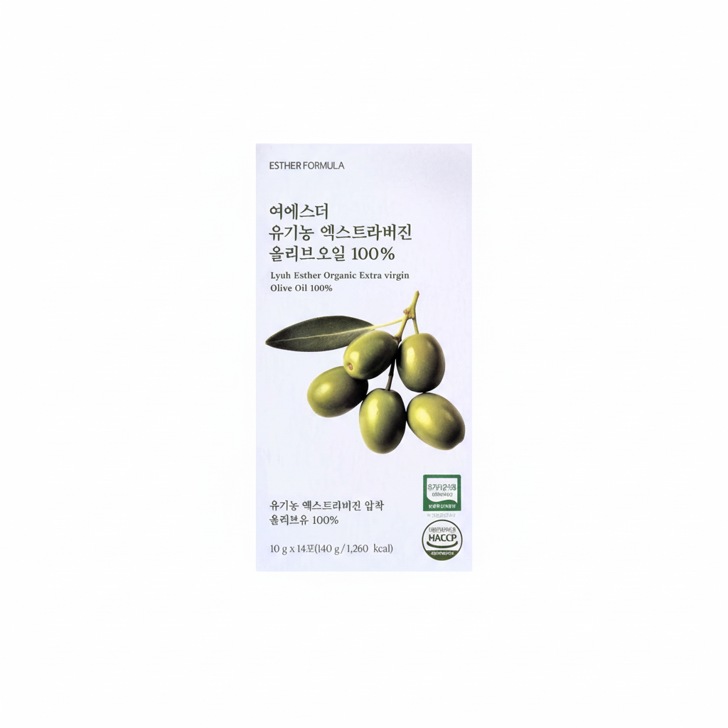 ESTHER FORMULA Lyuh Esther Organic Extra Virgin Olive Oil 100% (10g x 14) from Korea