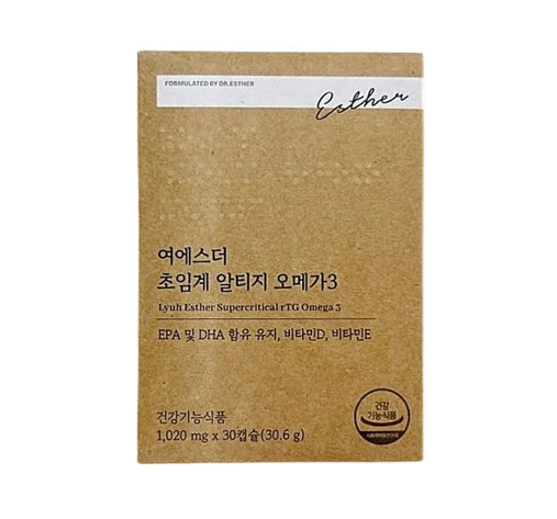 ESTHER FORMULA Lyuh Esther Supercritical rTG Omega-3 with Vitamin D & E (30 Capsules)  from Korea
