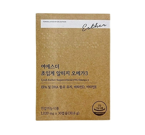 ESTHER FORMULA Supercritical rTG Omega-3 with Vitamin D & E (30 Capsules)  from Korea