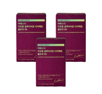 3 x ESTHER FORMULA Liposome Glutathione Direct Ultra 9X, 370mg x 30 sheets from Korea by ESTHER FORMULA
