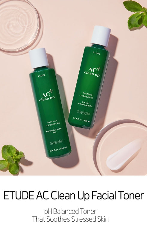 ETUDE AC Clean Up Facial Toner 200ml from Korea by ETUDE