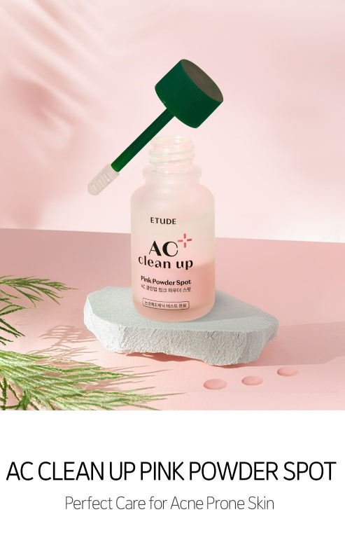 ETUDE AC Clean Up Pink Powder Spot 15ml from Korea by ETUDE