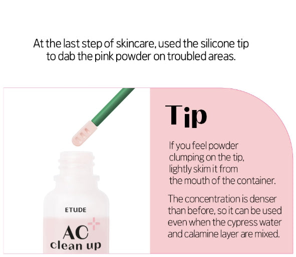 ETUDE AC Clean Up Pink Powder Spot 15ml from Korea by ETUDE