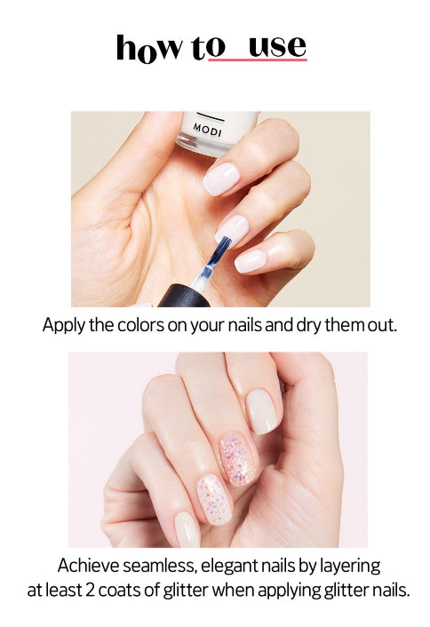 ETUDE MODI Glam Nails (5 Colors; Cotton Pink, Wine Purple, May Beige, Odd Rose, Juliet Fleur) from Korea by ETUDE