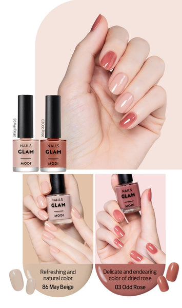 ETUDE MODI Glam Nails (5 Colors; Cotton Pink, Wine Purple, May Beige, Odd Rose, Juliet Fleur) from Korea by ETUDE